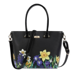 SERENADE LEATHER BAG, IRIS & DAFFODIL